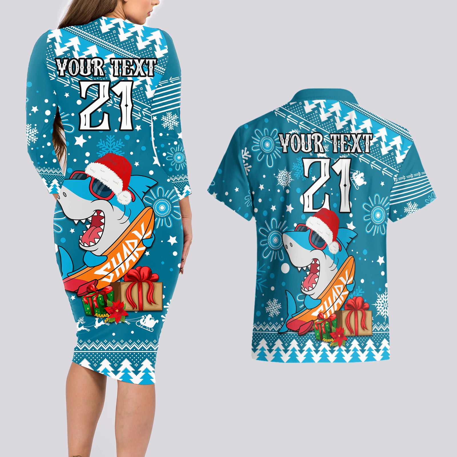 custom-sharks-rugby-couples-matching-long-sleeve-bodycon-dress-and-hawaiian-shirt-chirstmas-vibe-2023