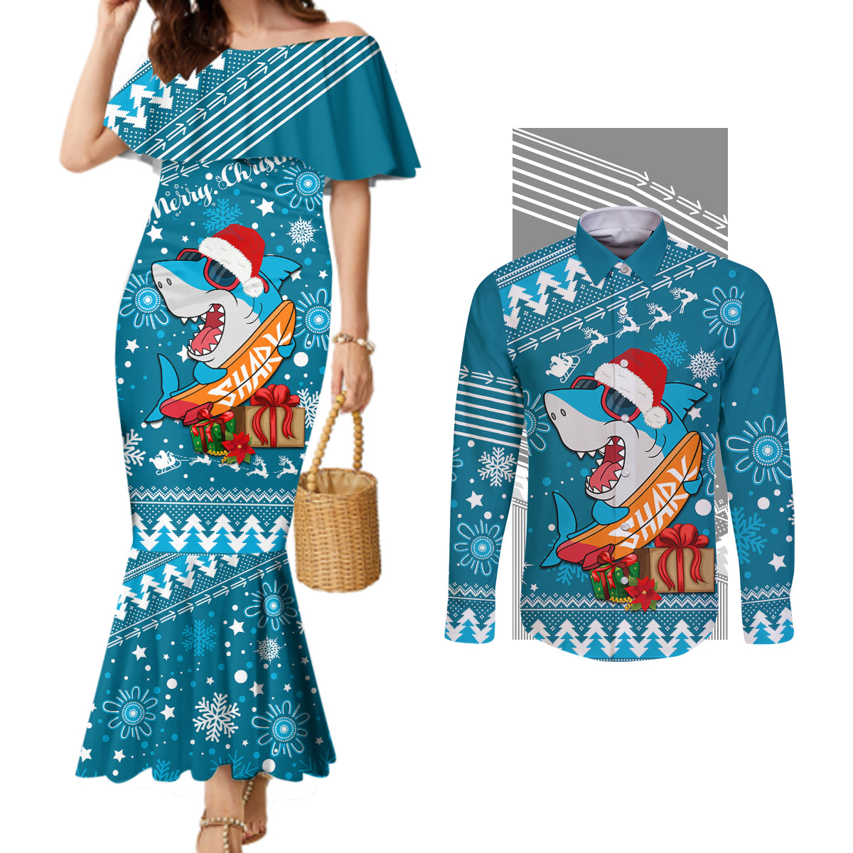 custom-sharks-rugby-couples-matching-mermaid-dress-and-long-sleeve-button-shirt-chirstmas-vibe-2023