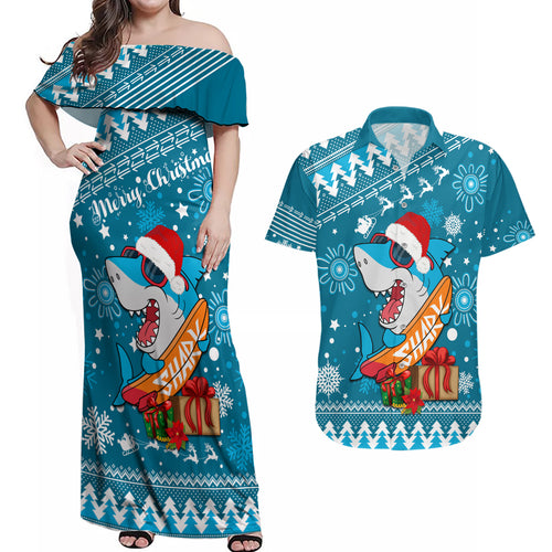 custom-sharks-rugby-couples-matching-off-shoulder-maxi-dress-and-hawaiian-shirt-chirstmas-vibe-2023