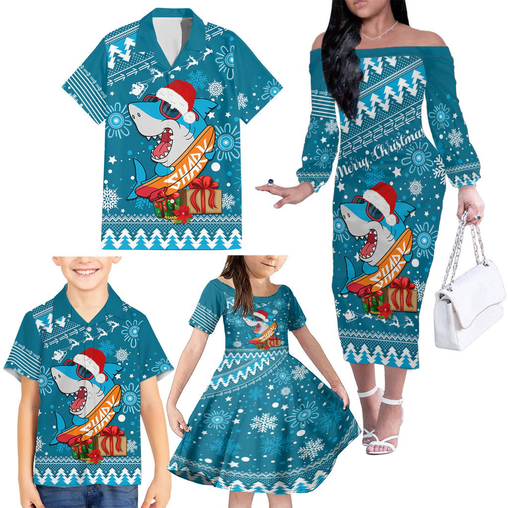 custom-sharks-rugby-family-matching-off-shoulder-long-sleeve-dress-and-hawaiian-shirt-chirstmas-vibe-2023