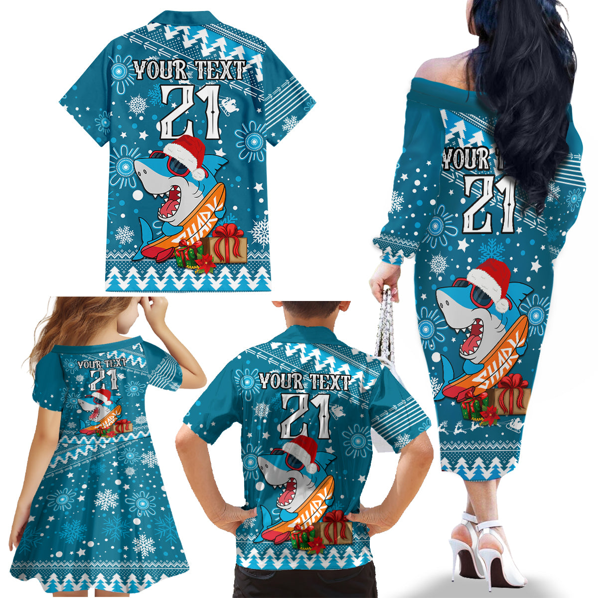 custom-sharks-rugby-family-matching-off-shoulder-long-sleeve-dress-and-hawaiian-shirt-chirstmas-vibe-2023
