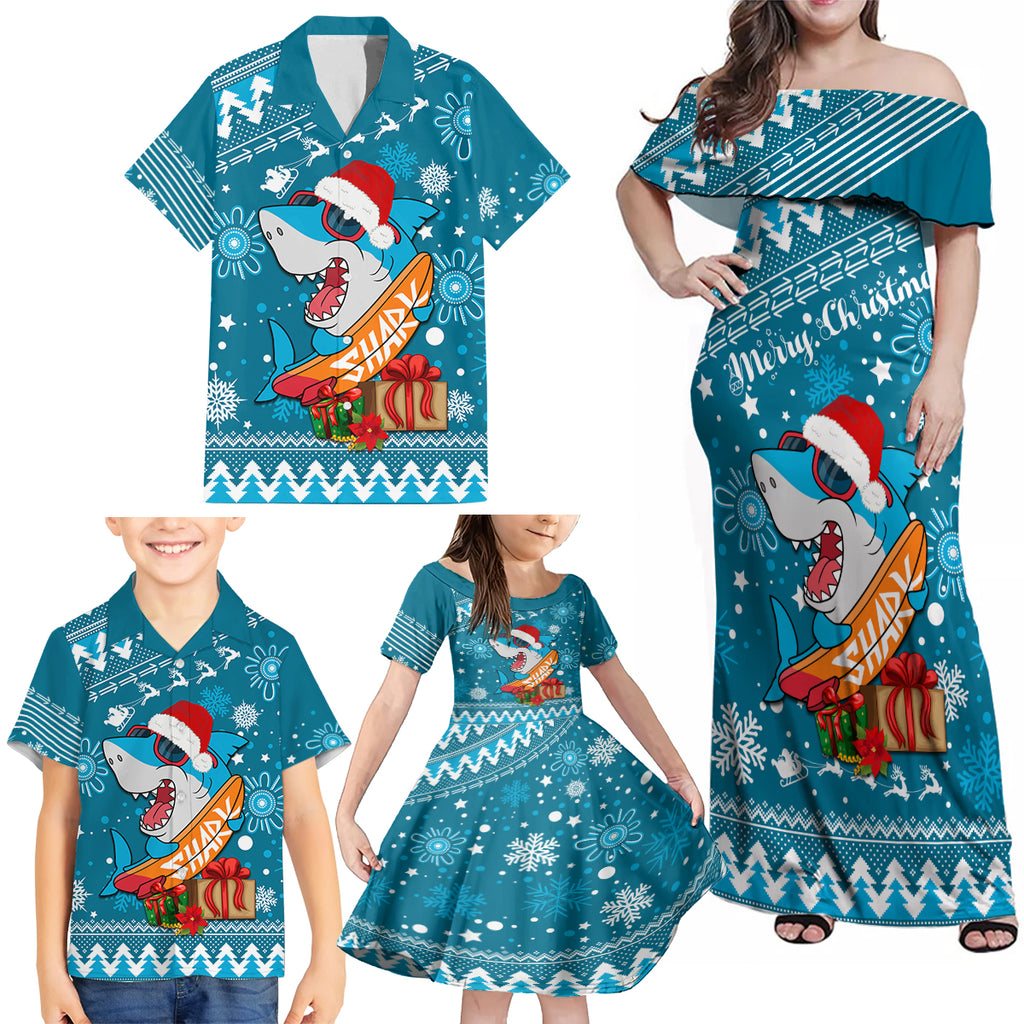 custom-sharks-rugby-family-matching-off-shoulder-maxi-dress-and-hawaiian-shirt-chirstmas-vibe-2023