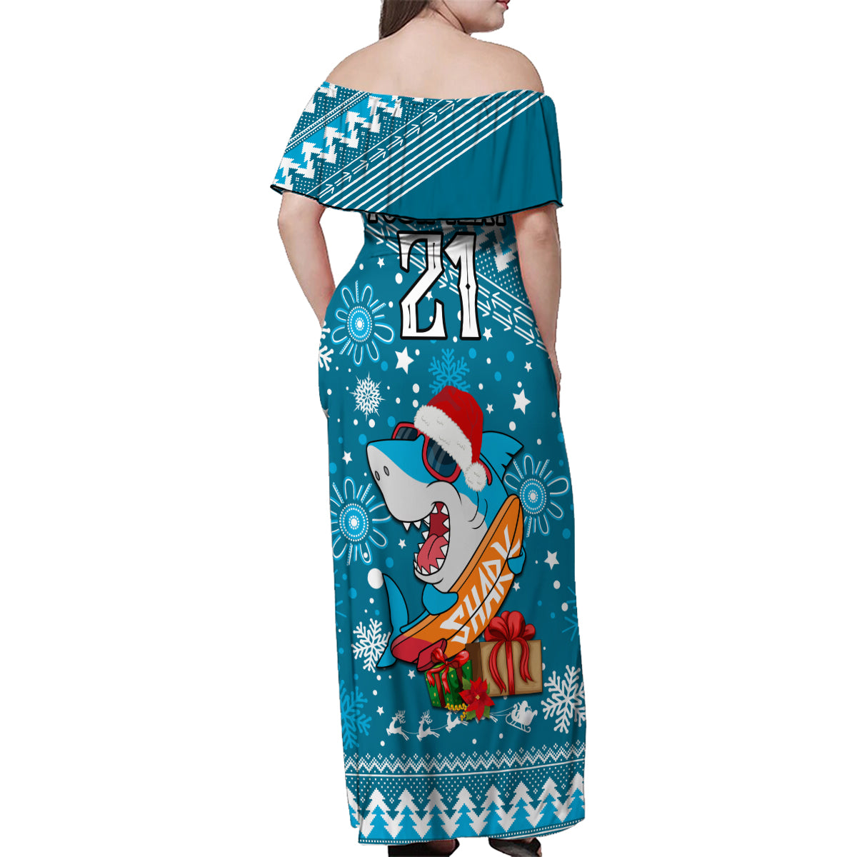 custom-sharks-rugby-family-matching-off-shoulder-maxi-dress-and-hawaiian-shirt-chirstmas-vibe-2023