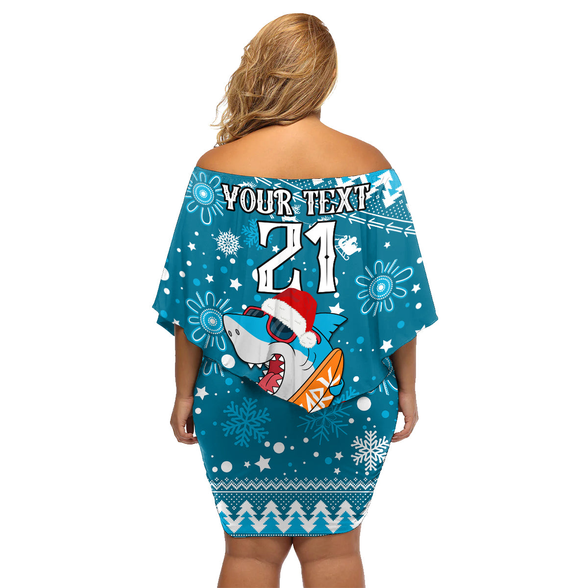 custom-sharks-rugby-family-matching-off-shoulder-short-dress-and-hawaiian-shirt-chirstmas-vibe-2023