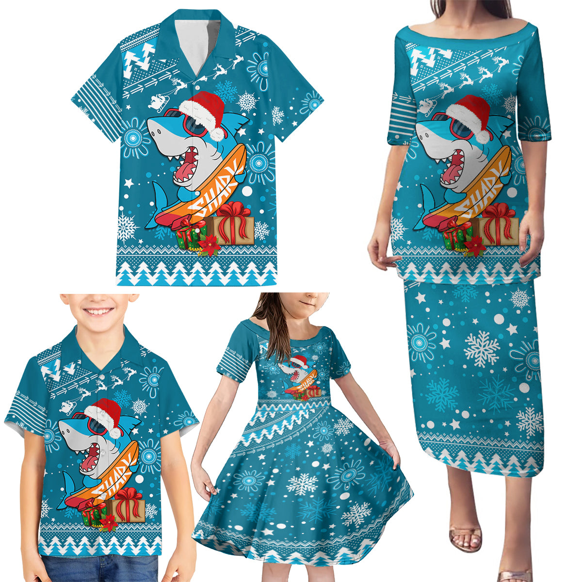 custom-sharks-rugby-family-matching-puletasi-dress-and-hawaiian-shirt-chirstmas-vibe-2023
