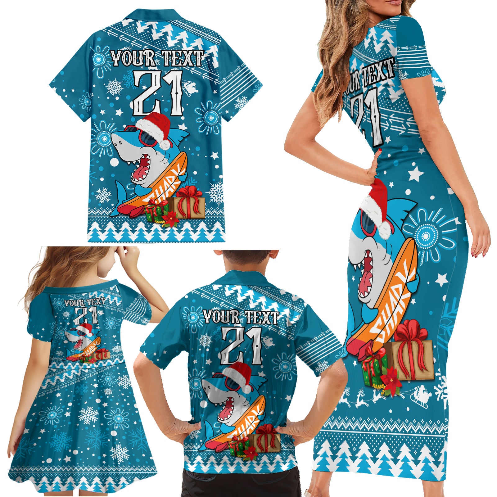 custom-sharks-rugby-family-matching-short-sleeve-bodycon-dress-and-hawaiian-shirt-chirstmas-vibe-2023