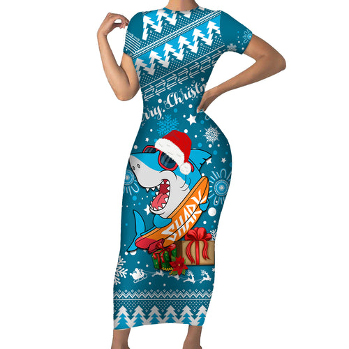 custom-sharks-rugby-family-matching-short-sleeve-bodycon-dress-and-hawaiian-shirt-chirstmas-vibe-2023
