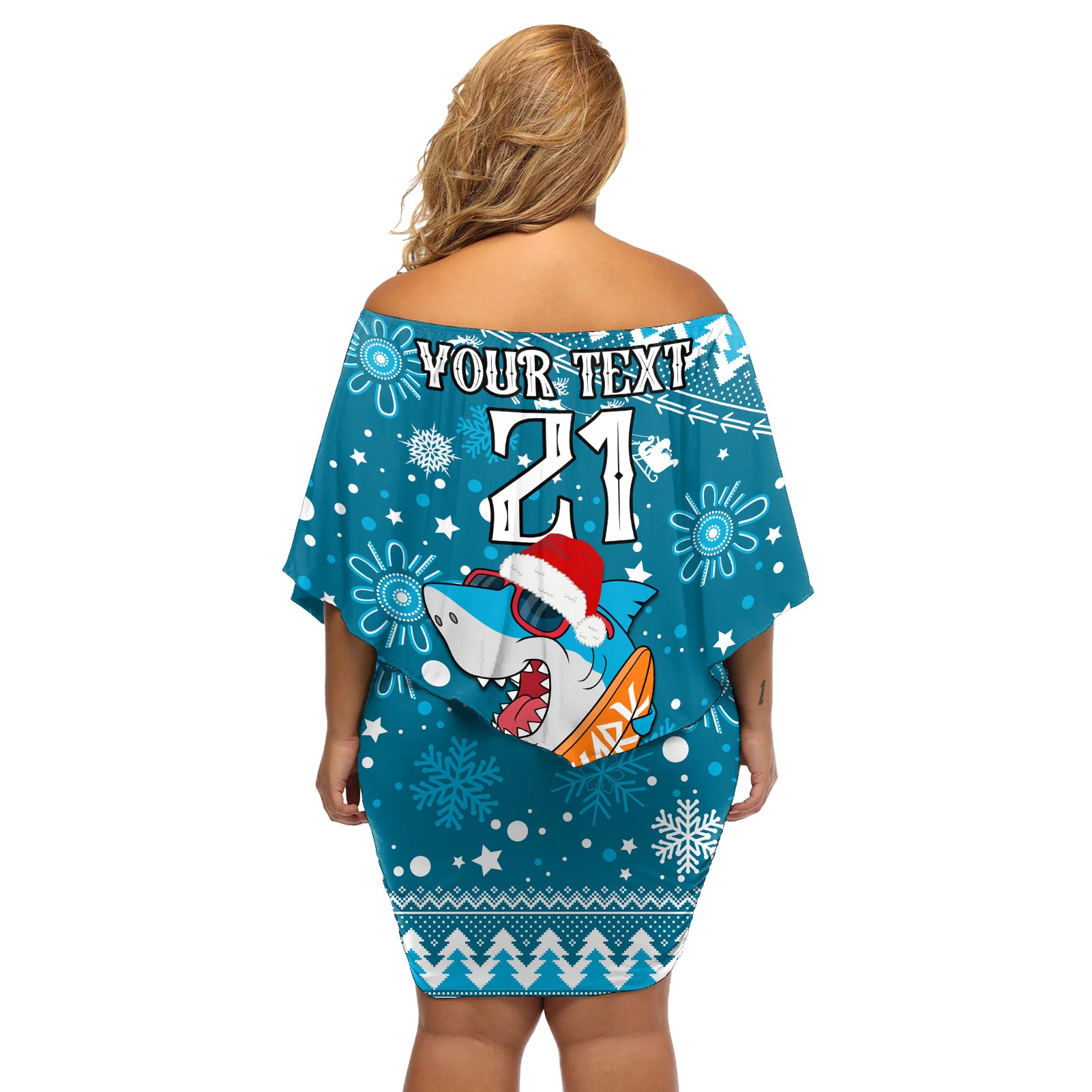 custom-sharks-rugby-off-shoulder-short-dress-chirstmas-vibe-2023