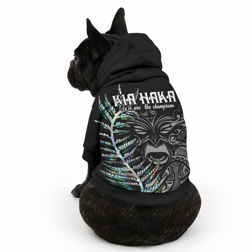 New Zealand Maori Rugby Pet Hoodie NZ Black Fern Champions History With Papua Shell