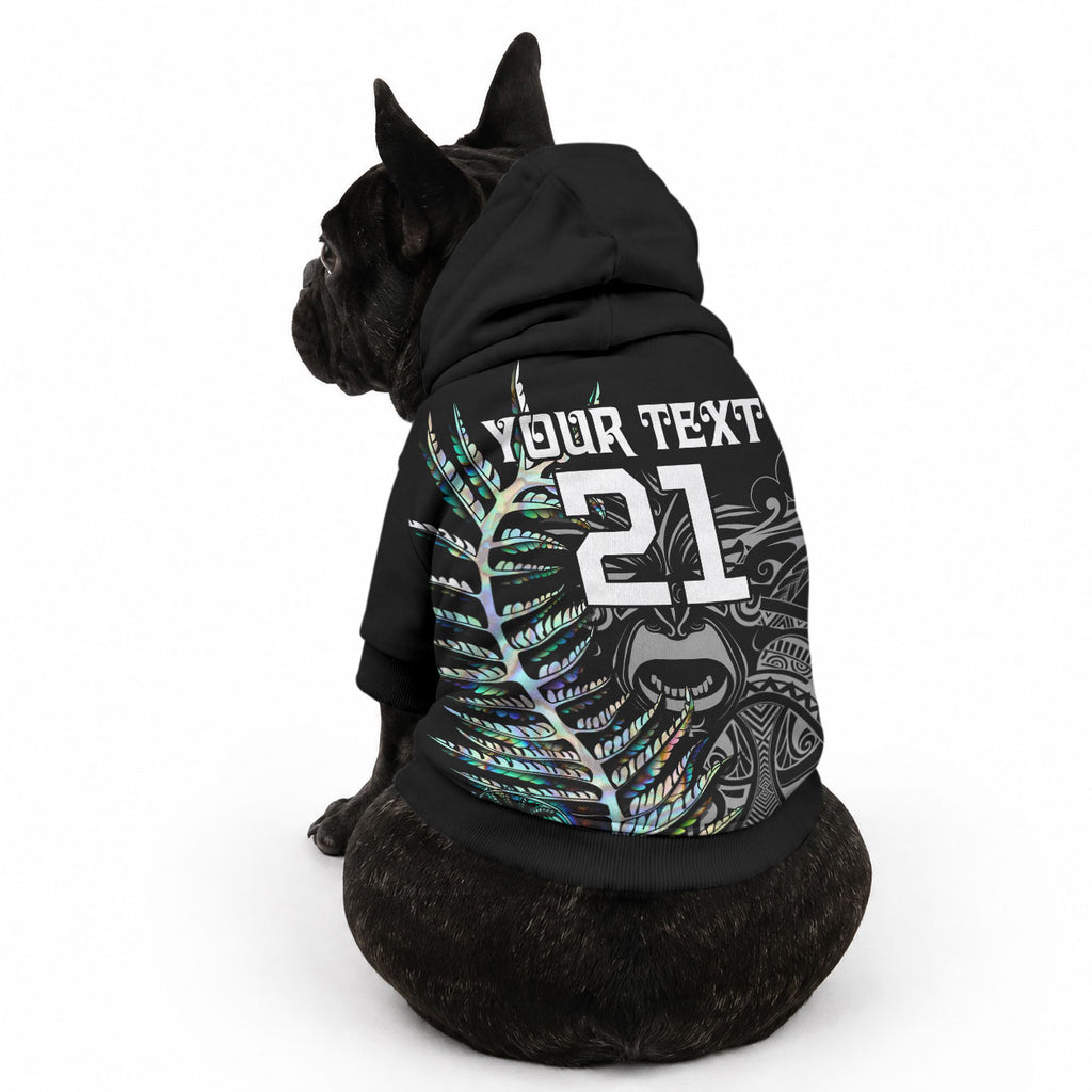 Custom New Zealand Maori Rugby Pet Hoodie NZ Black Fern Champions History With Papua Shell