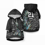 Custom New Zealand Maori Rugby Pet Hoodie NZ Black Fern Champions History With Papua Shell