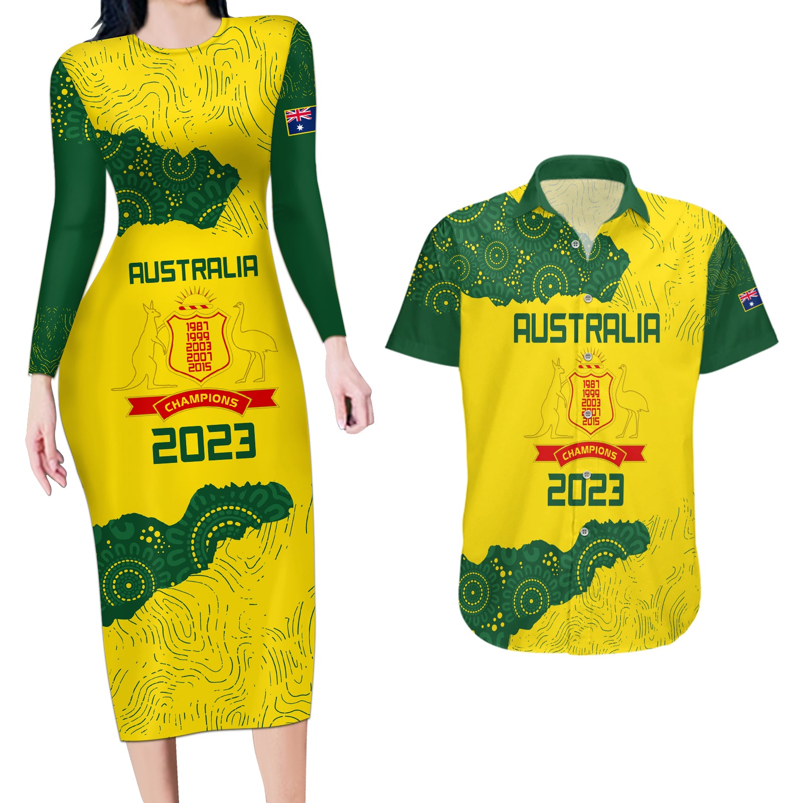 australia-cricket-couples-matching-long-sleeve-bodycon-dress-and-hawaiian-shirt-history-commemorative-world-cup-winners