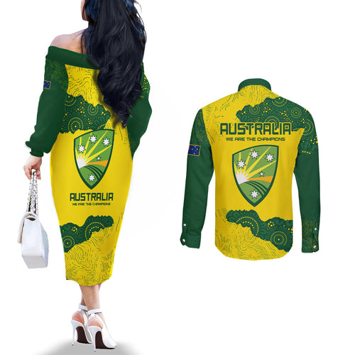 australia-cricket-couples-matching-off-the-shoulder-long-sleeve-dress-and-long-sleeve-button-shirt-history-commemorative-world-cup-winners