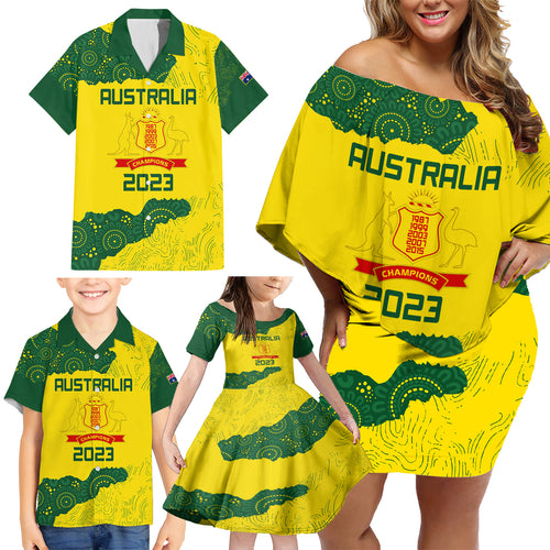 australia-cricket-family-matching-off-shoulder-short-dress-and-hawaiian-shirt-history-commemorative-world-cup-winners