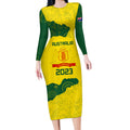 australia-cricket-long-sleeve-bodycon-dress-history-commemorative-world-cup-winners