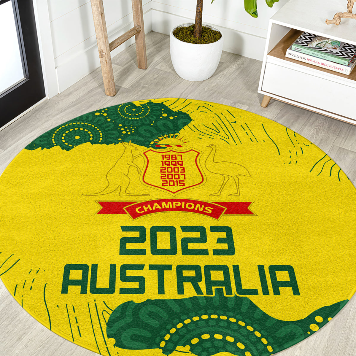 australia-cricket-round-carpet-history-commemorative-world-cup-winners