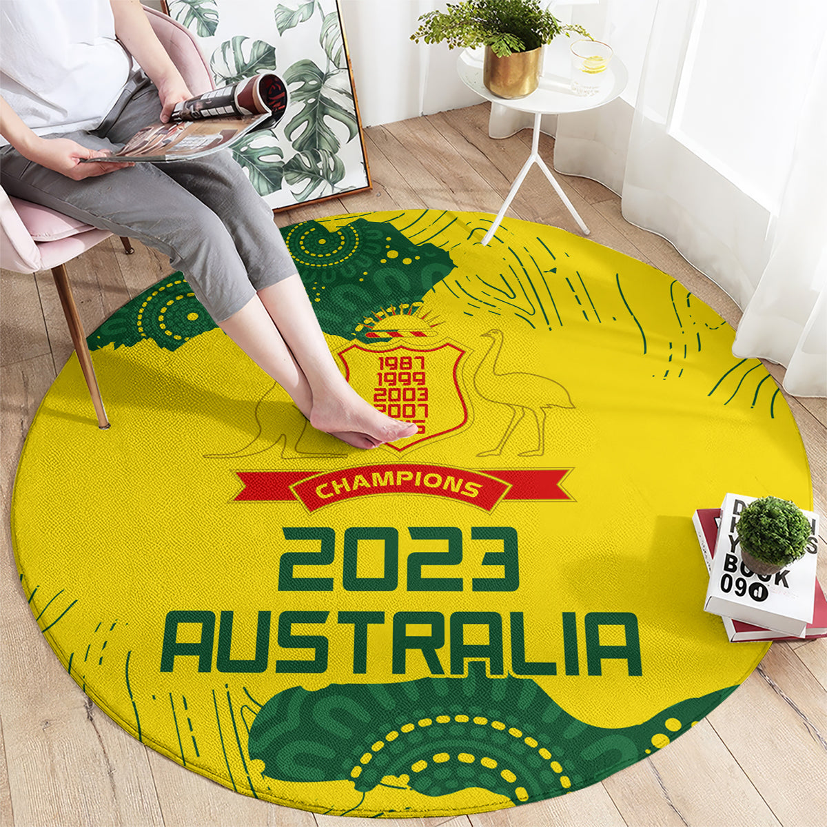 australia-cricket-round-carpet-history-commemorative-world-cup-winners