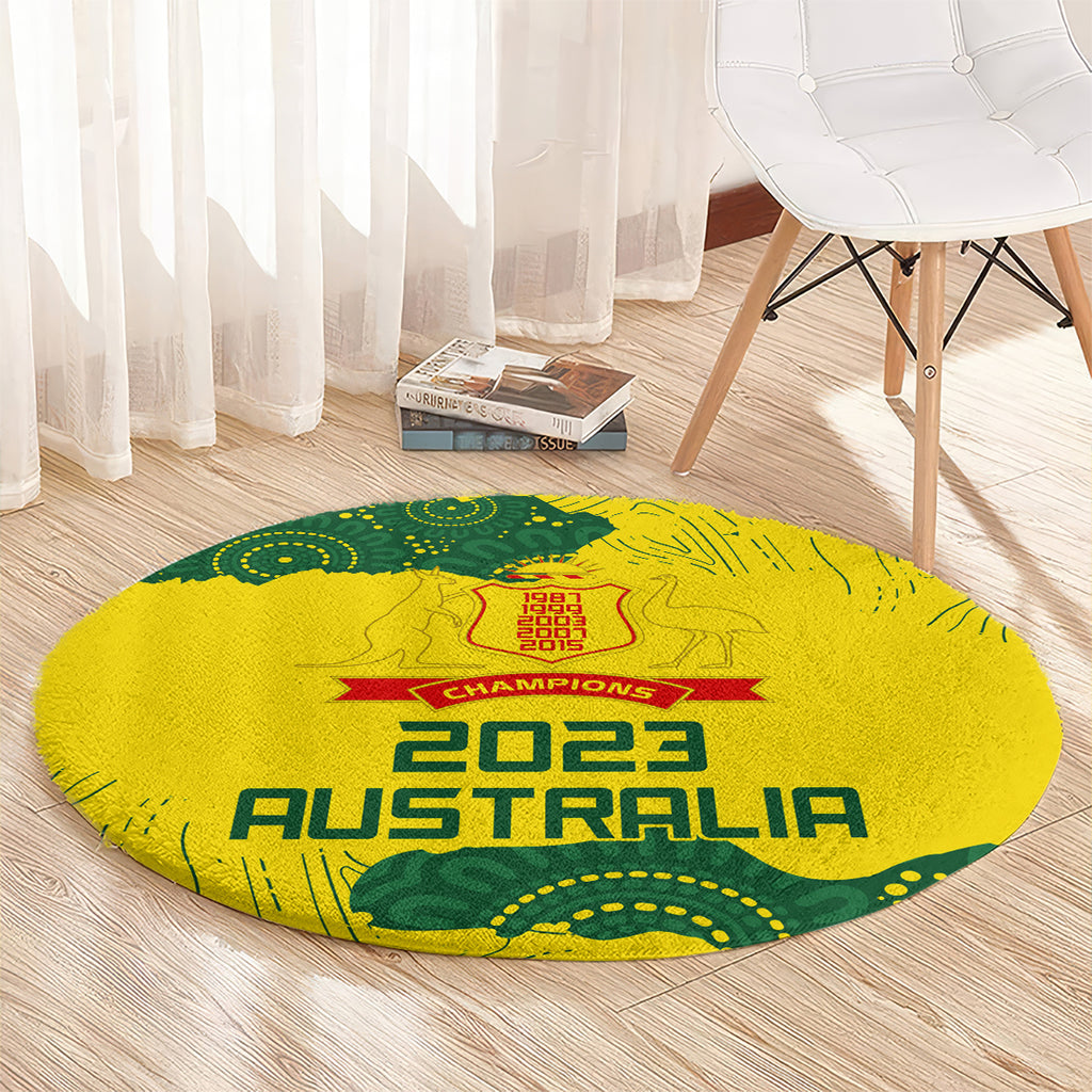 australia-cricket-round-carpet-history-commemorative-world-cup-winners
