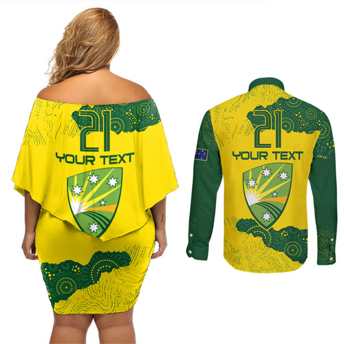 custom-australia-cricket-couples-matching-off-shoulder-short-dress-and-long-sleeve-button-shirt-history-commemorative-world-cup-winners