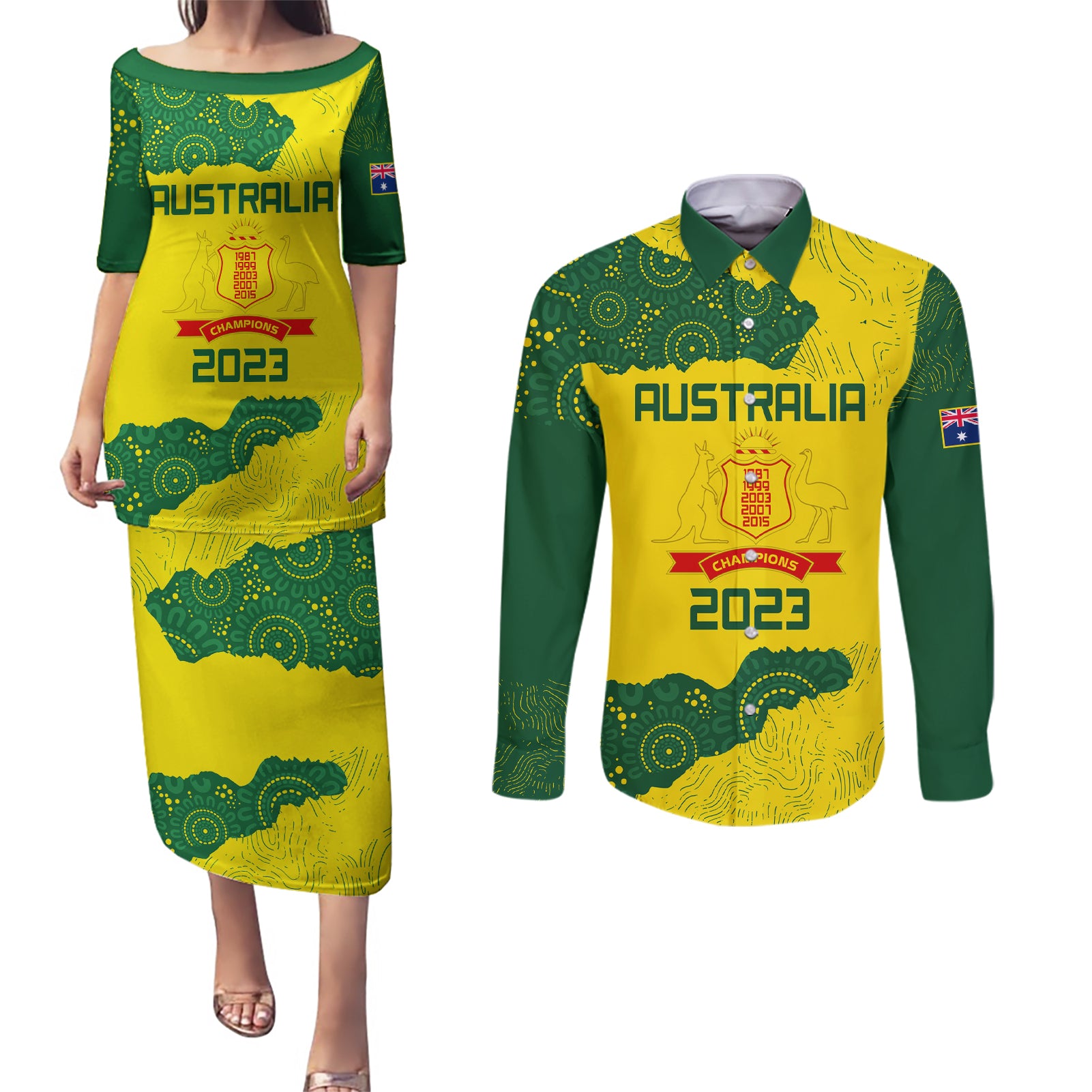 custom-australia-cricket-couples-matching-puletasi-dress-and-long-sleeve-button-shirt-history-commemorative-world-cup-winners
