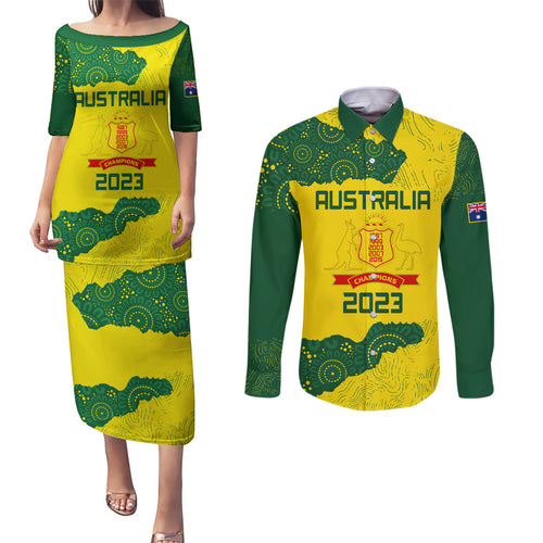 custom-australia-cricket-couples-matching-puletasi-dress-and-long-sleeve-button-shirt-history-commemorative-world-cup-winners