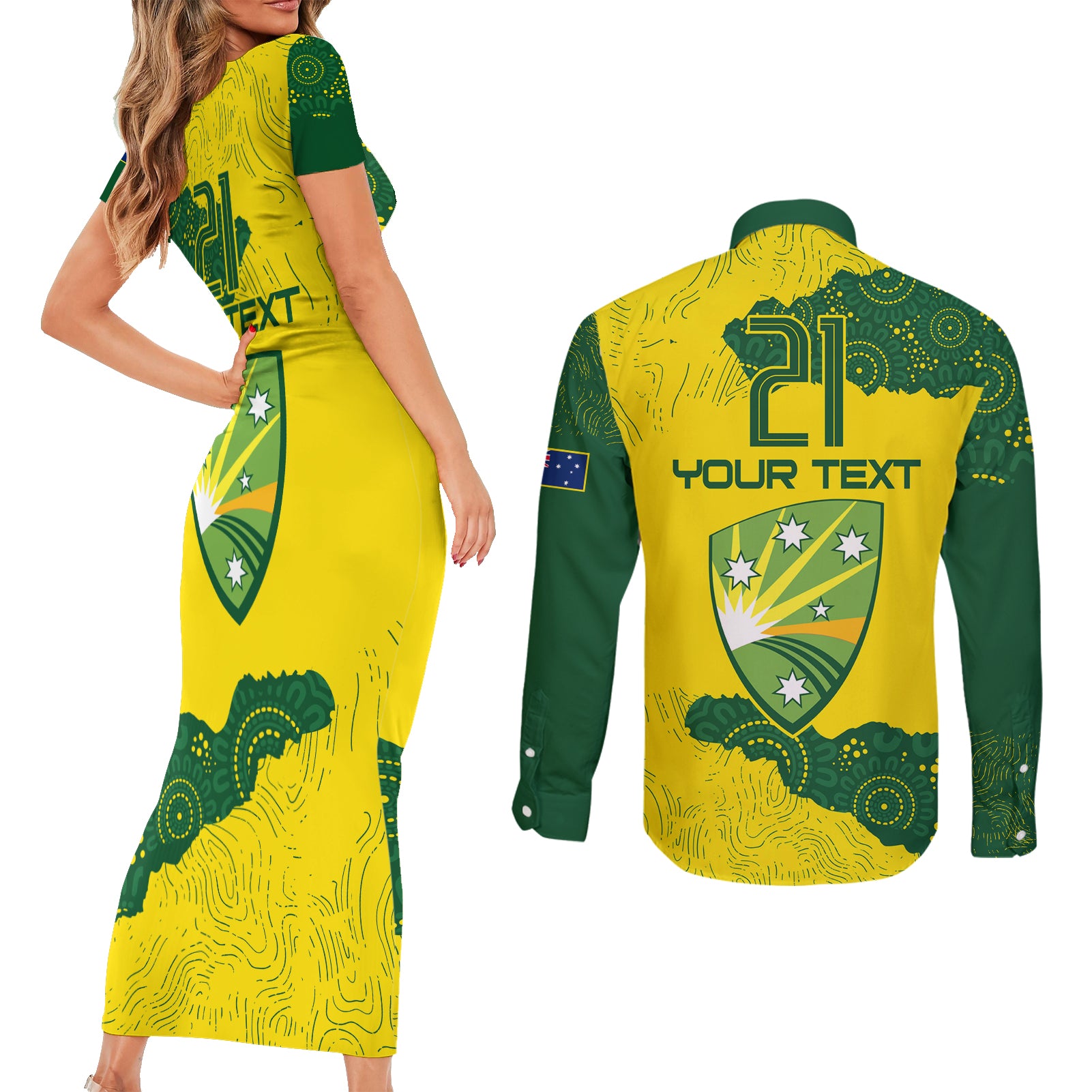 custom-australia-cricket-couples-matching-short-sleeve-bodycon-dress-and-long-sleeve-button-shirt-history-commemorative-world-cup-winners
