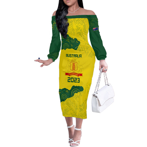 custom-australia-cricket-off-the-shoulder-long-sleeve-dress-history-commemorative-world-cup-winners