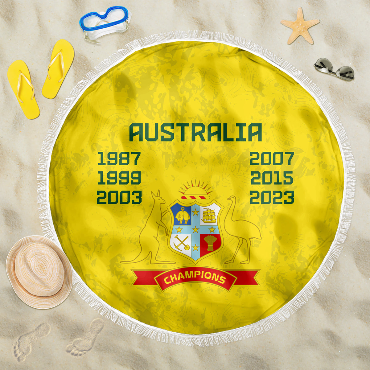 australia-cricket-beach-blanket-history-champions-world-cup-unique