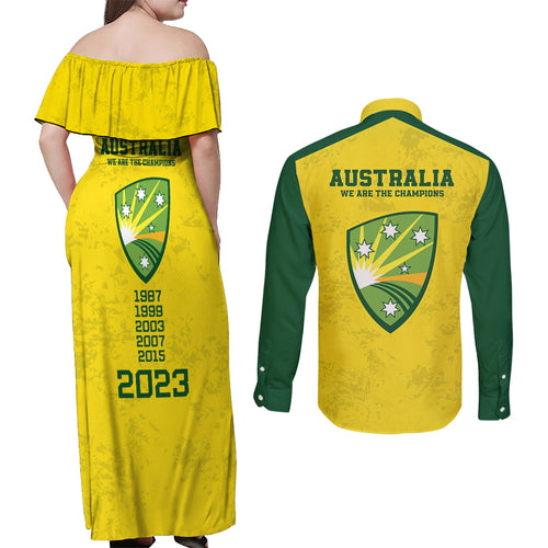 australia-cricket-couples-matching-off-shoulder-maxi-dress-and-long-sleeve-button-shirt-history-champions-world-cup-unique