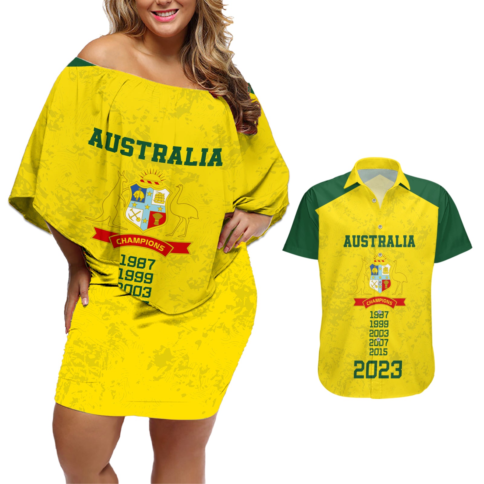 australia-cricket-couples-matching-off-shoulder-short-dress-and-hawaiian-shirt-history-champions-world-cup-unique