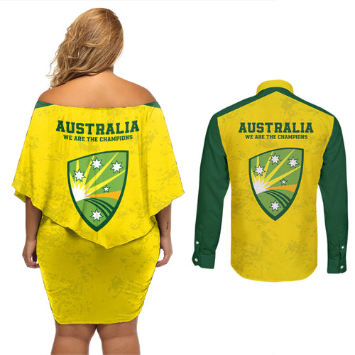australia-cricket-couples-matching-off-shoulder-short-dress-and-long-sleeve-button-shirt-history-champions-world-cup-unique