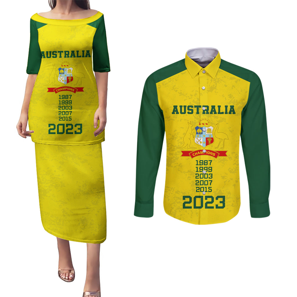 australia-cricket-couples-matching-puletasi-dress-and-long-sleeve-button-shirt-history-champions-world-cup-unique