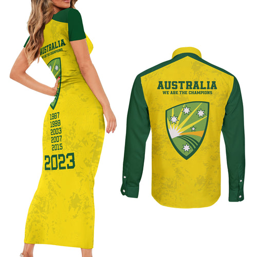 australia-cricket-couples-matching-short-sleeve-bodycon-dress-and-long-sleeve-button-shirt-history-champions-world-cup-unique
