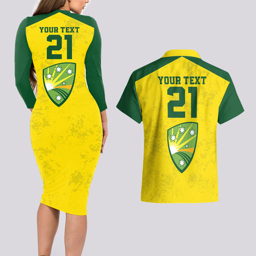custom-australia-cricket-couples-matching-long-sleeve-bodycon-dress-and-hawaiian-shirt-history-champions-world-cup-unique