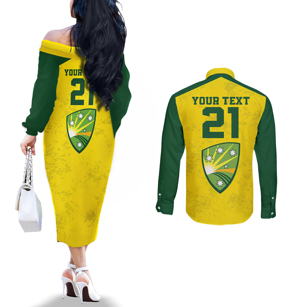 custom-australia-cricket-couples-matching-off-the-shoulder-long-sleeve-dress-and-long-sleeve-button-shirt-history-champions-world-cup-unique