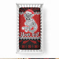 Personalised New Zealand Christmas Baby Bed Cover Maori Tiki Meri Kirihimete