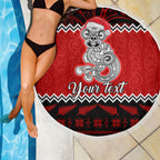 personalised-new-zealand-christmas-beach-blanket-maori-tiki-meri-kirihimete