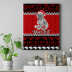 personalised-new-zealand-christmas-canvas-wall-art-maori-tiki-meri-kirihimete