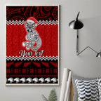 personalised-new-zealand-christmas-canvas-wall-art-maori-tiki-meri-kirihimete