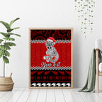 personalised-new-zealand-christmas-canvas-wall-art-maori-tiki-meri-kirihimete