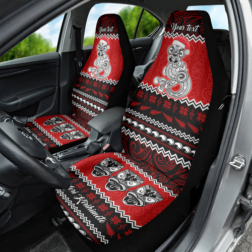 personalised-new-zealand-christmas-car-seat-cover-maori-tiki-meri-kirihimete