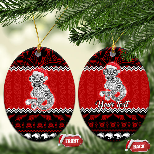 personalised-new-zealand-christmas-ceramic-ornament-maori-tiki-meri-kirihimete