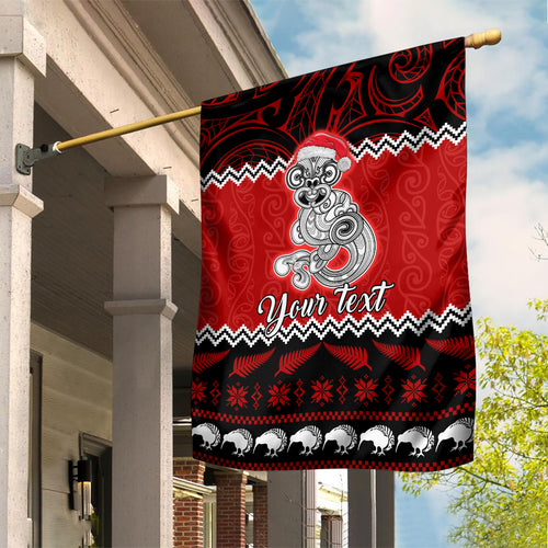 personalised-new-zealand-christmas-garden-flag-maori-tiki-meri-kirihimete