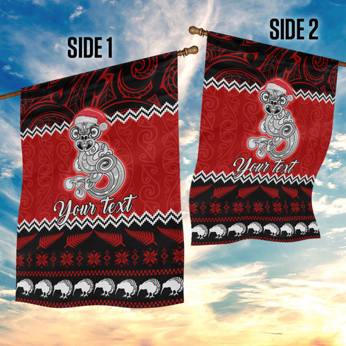 personalised-new-zealand-christmas-garden-flag-maori-tiki-meri-kirihimete