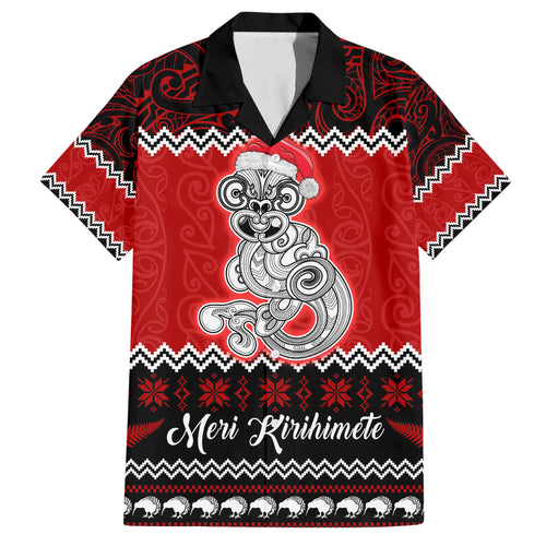 personalised-new-zealand-christmas-hawaiian-shirt-maori-tiki-meri-kirihimete