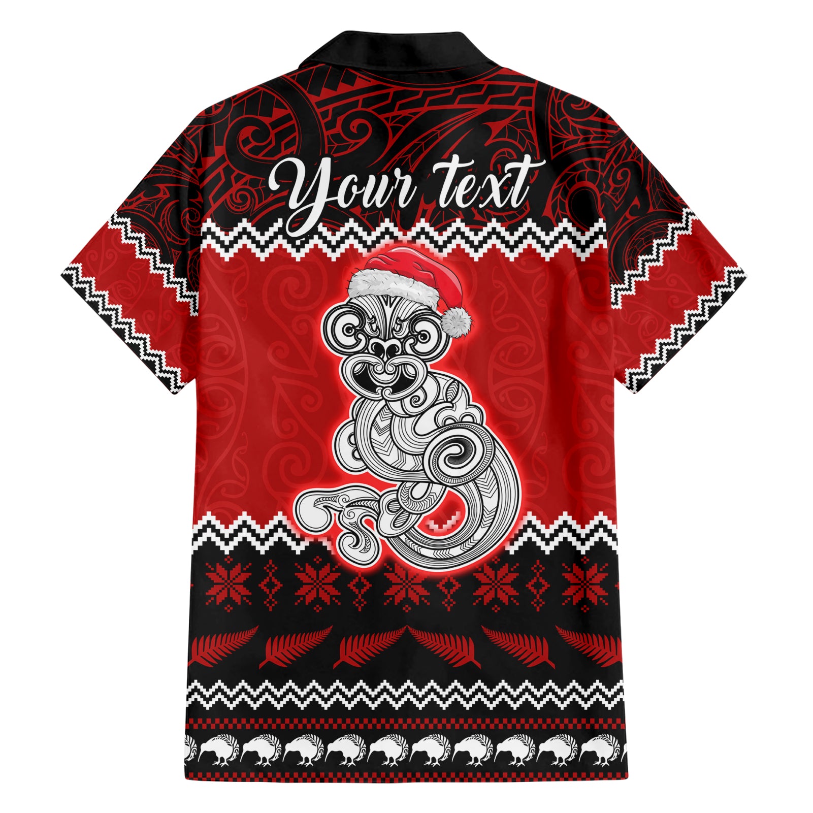 personalised-new-zealand-christmas-hawaiian-shirt-maori-tiki-meri-kirihimete