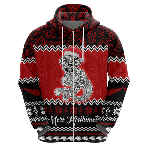 personalised-new-zealand-christmas-hoodie-maori-tiki-meri-kirihimete