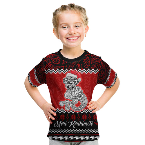 personalised-new-zealand-christmas-kid-t-shirt-maori-tiki-meri-kirihimete