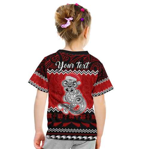 personalised-new-zealand-christmas-kid-t-shirt-maori-tiki-meri-kirihimete