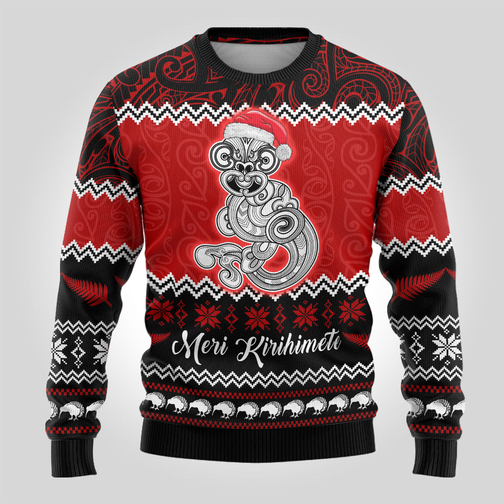 personalised-new-zealand-christmas-ugly-christmas-sweater-maori-tiki-meri-kirihimete